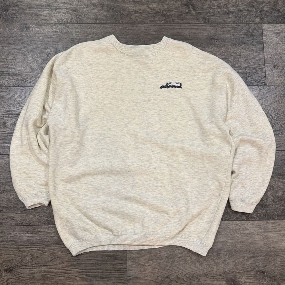 Vintage 90s Redsand Sweatshirt Mens XL Gray Embroidered Logo Surf Skate